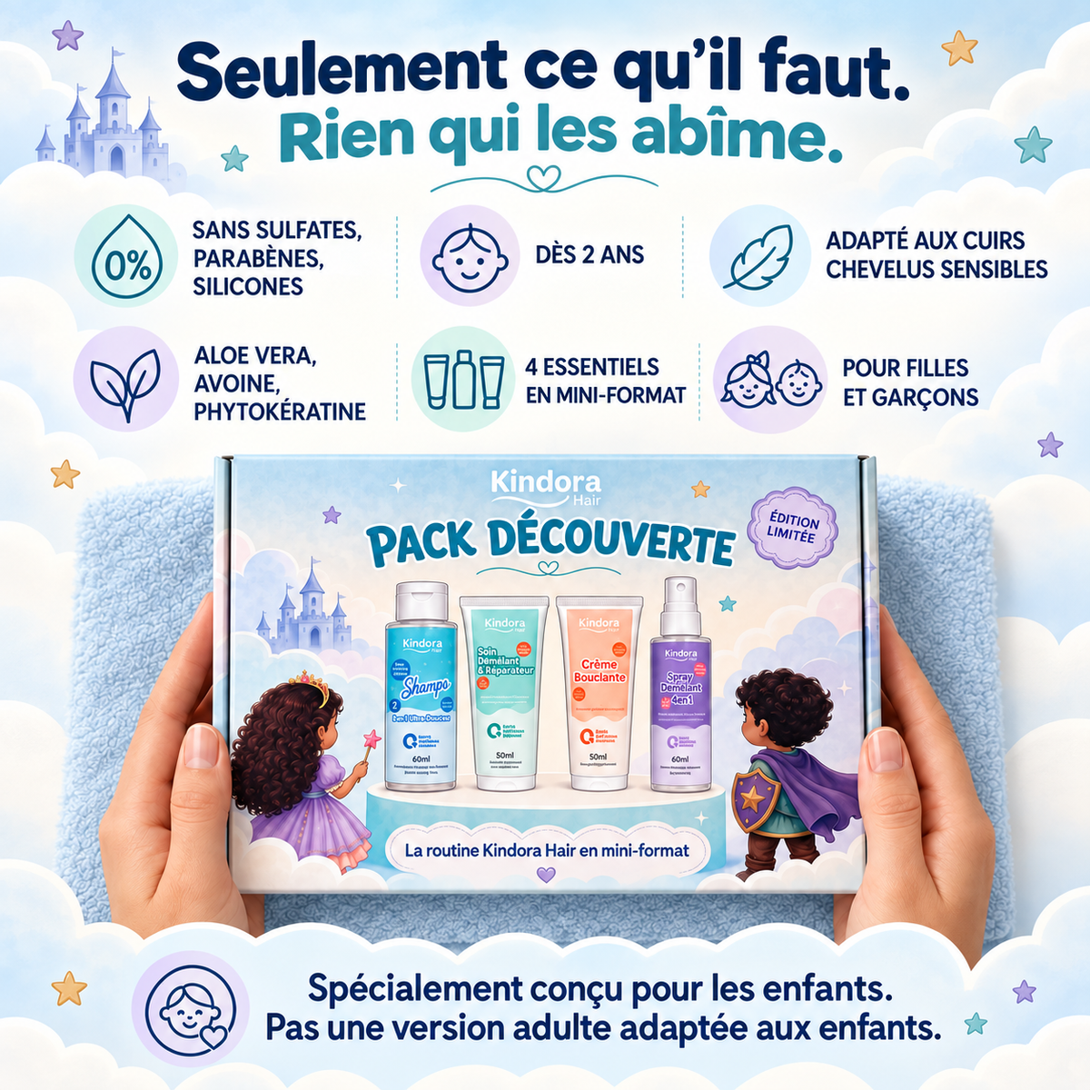 Pack Découverte – Kindora Hair Mini-Format
